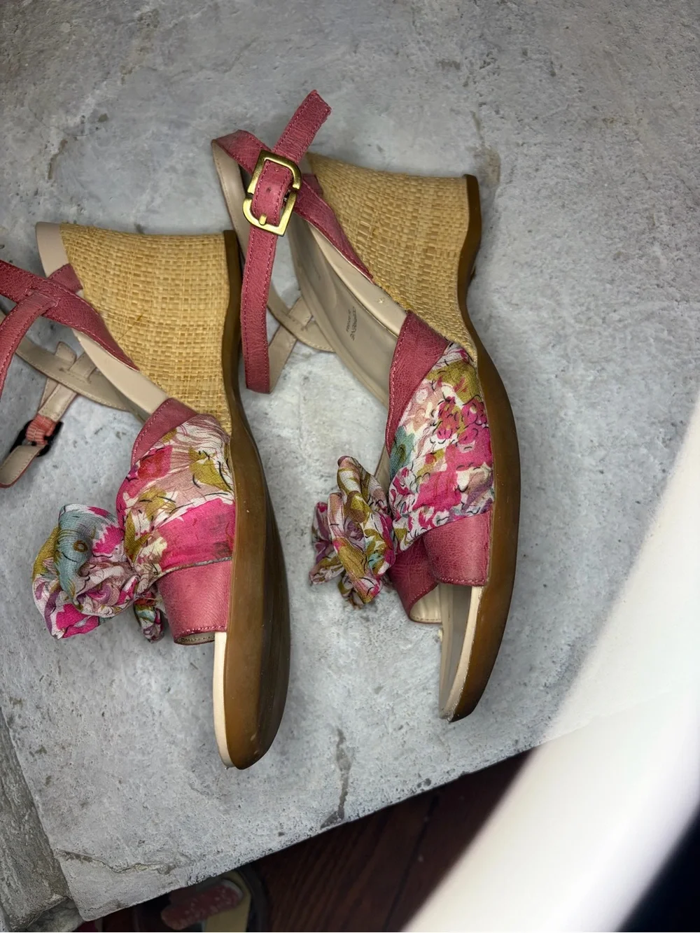 Rockport Adiprene by Adidas Women's Wedge Sandal with Floral Bow